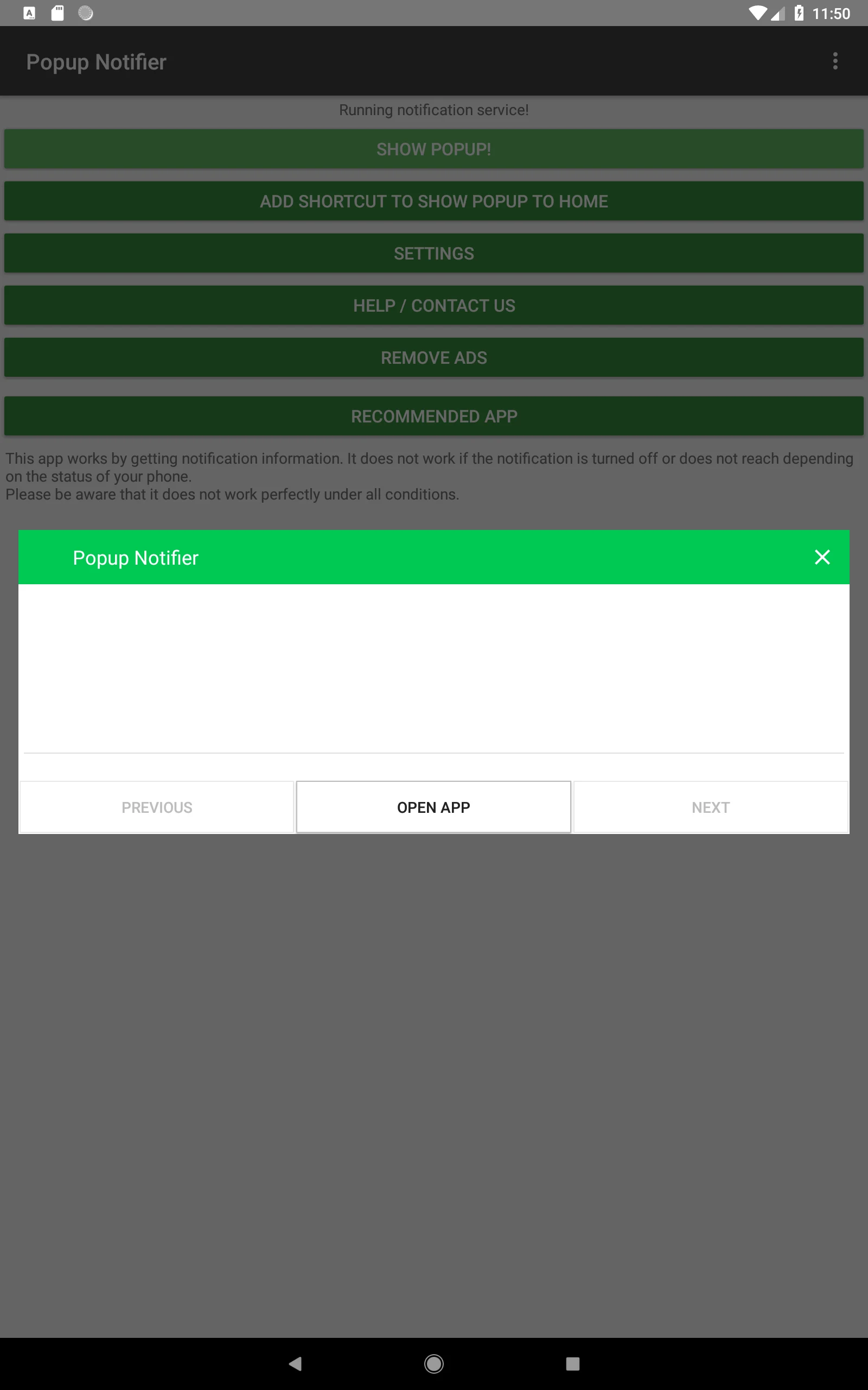 Popup Notification for LINE screenshot